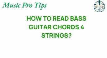 Unlocking the Secrets: How to Read Bass Guitar Chords on 4 Strings