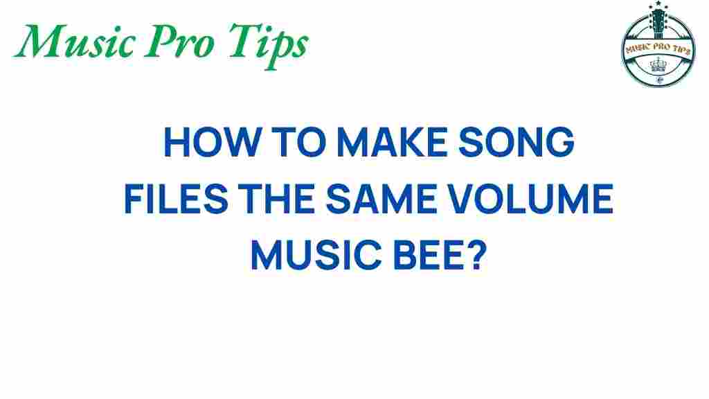 music-bee-volume-normalization